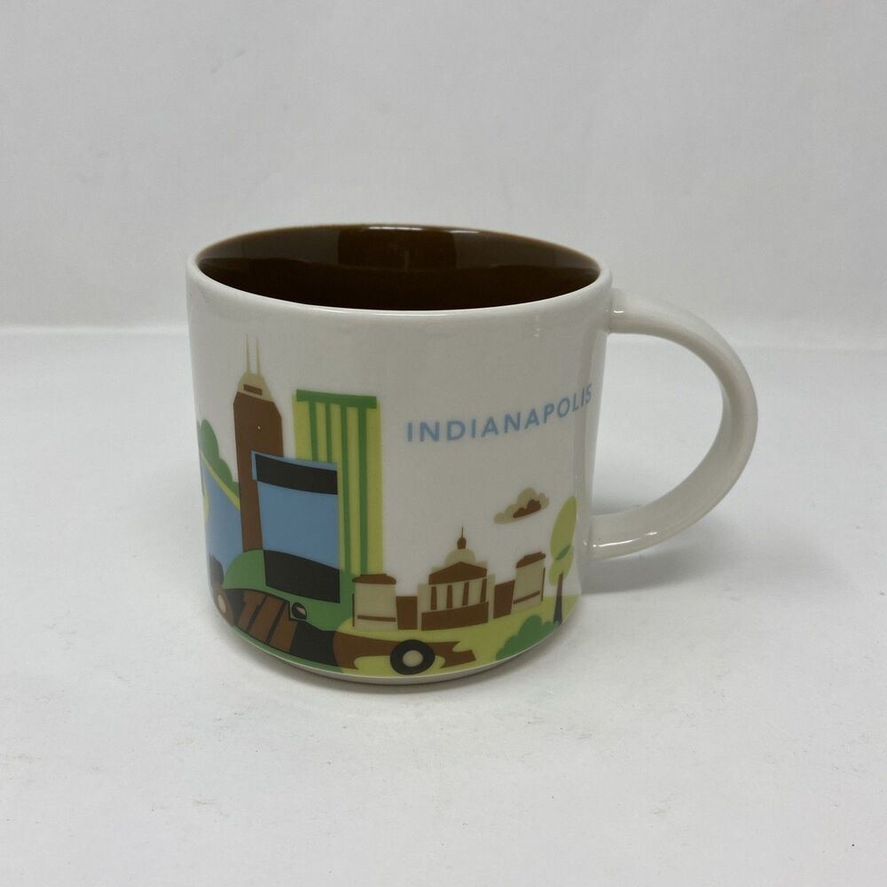 Starbucks Indianapolis Indiana You Are Here Collection Coffee Mug Cup 14 oz
